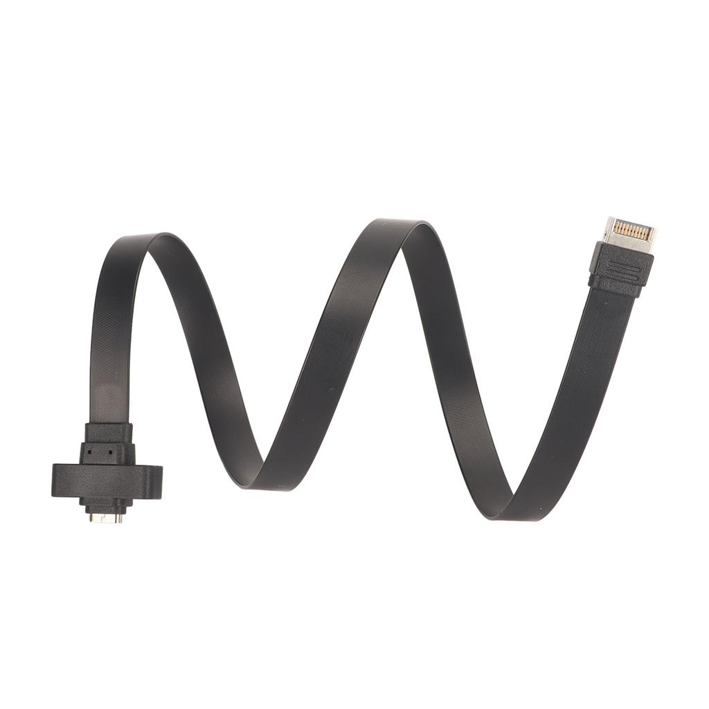 USB 3.1 Type C Front Panel Header Extension Cable with Nut Design 10Gbps Flexible 1.64ft Length