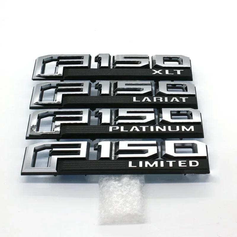 2PCS For Ford F150 F-150 Raptor XLT LARIAT LIMITED PLATINUM Logo  ABS Car Sticker Emblem Accessories Auto Decal Badge Styling