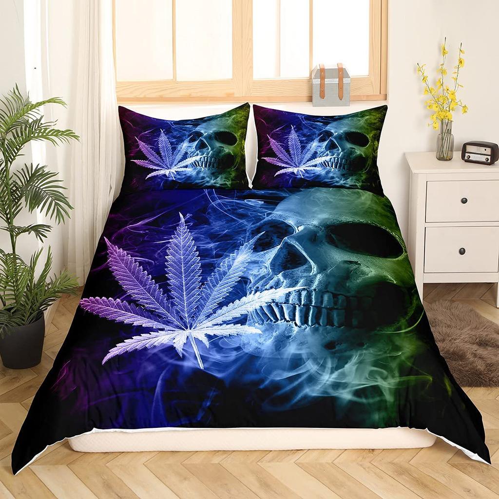 Rose Puppy Three-Piece Quilt Cover 3D Digital Printing Bedding Set Bed Cover