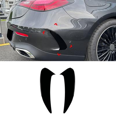 For Mercedes Benz CLE Coupe C236 AMG 2024 2025 Rear Bumper Splitter Lip Body Kit Spoiler Air Vent Cover Canard ABS Sticker