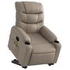 Massage Chair with Rising Function Cappuccino Brown Faux Leather