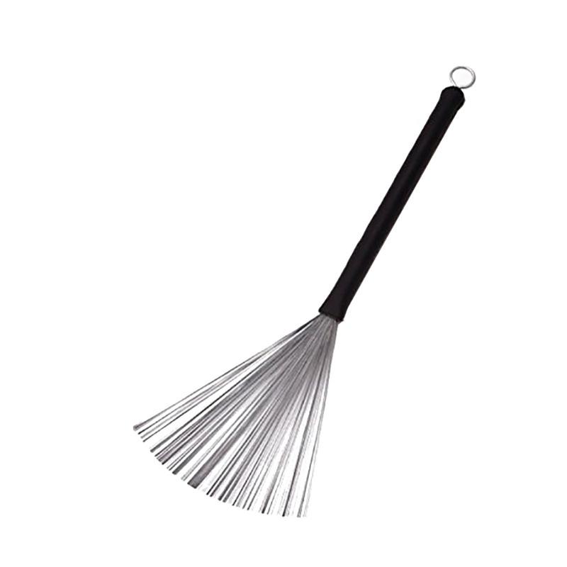 1Pc Drum Brush Retractable Steel Wire Brush Drum Drum Stick Brush with Comfortable Plastic Handles Length 32cm