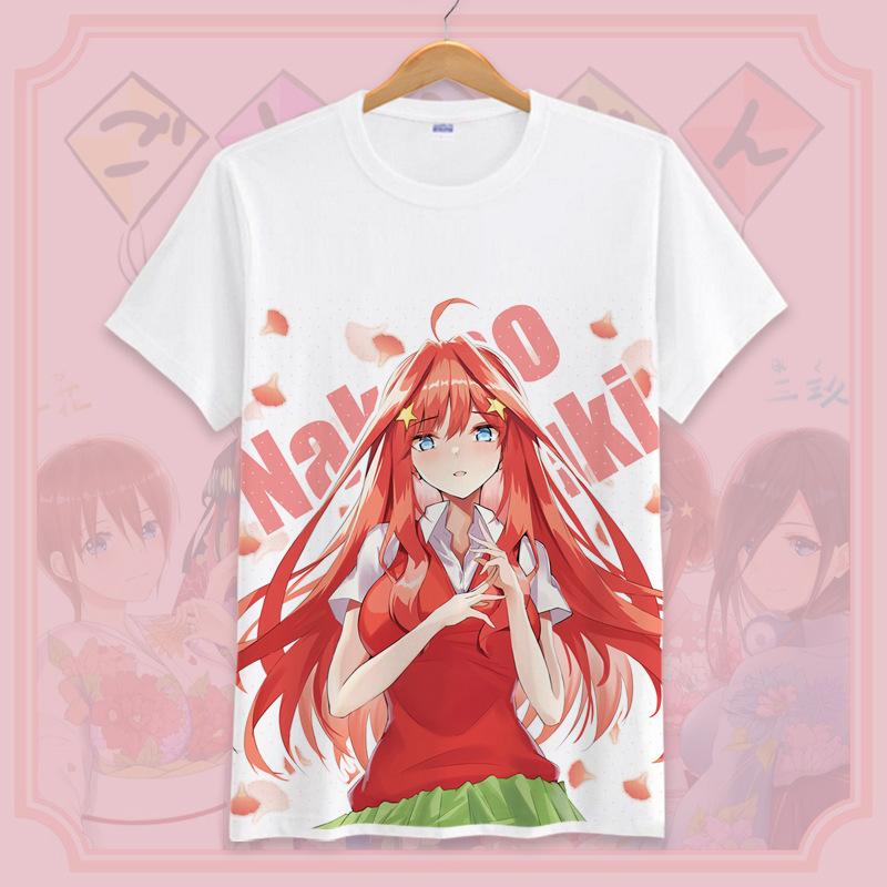 Vintage Washed The Quintessential Quintuplets Nakano Quintuplets Rom Com Anime Graphic T-shirt Men Printed Tee Summer Fashion Clothing Tops Streetwear