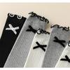 Girls Cotton Calf Socks Sweet Bow Ruffle Kids Fashion Simple School Socks For Spring Autumn Children Girl Footwear