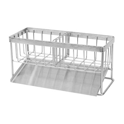 Sponge Sponge Water Stainless Scrubbing Brush Movable Detergent Scrubbing Brush Storage Holder, Holder, Kitchen, Flow, Rust-proof, Steel, Holder,