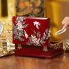 Pingyao Lacquer Jewelry Box Vintage Multifunctional Storage for Necklace Ring Bracelet Wedding Gift