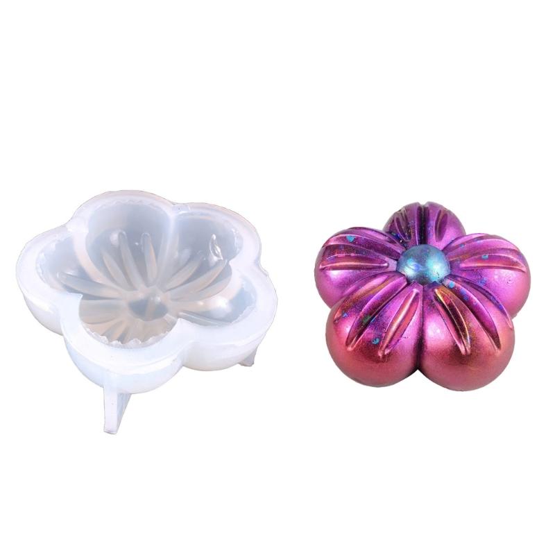 

Cute Froal Silicone Candle Mold Five-petal Flower atherapy-Soap Plaster-Resin Mould Scented Candle Making Home-Decor