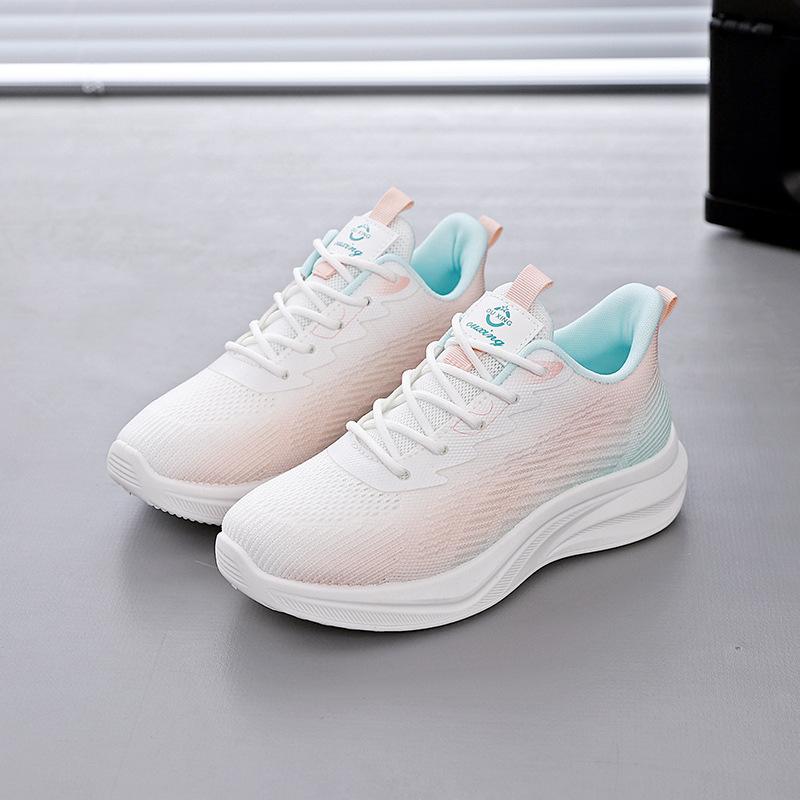 2025 spring new Korean version breathable fly-woven women's shoes ins tide student running sports shoes casual shoes FZ6606
