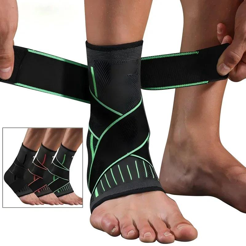 Durable And Safe Adjustable Elastic Ankle Brace Compression Sleeve Foot Support Stabilizer For Plantar Fasciitis Achilles Tendonitis Sports Sock
