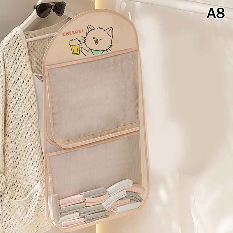 Mesh Storage Bag 1/2/3 Layer save Space Underwear Socks Organizer Breathable Wardrobe Closet with Clothes Hanger forOrganization