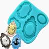Vintage Rectangle Frame Mould Silicone 3D Mirror Frame Molds DIY Cake Decorating Fondant Tool