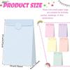 12Pcs Macaron Pastel Gift Bags With Stickers - 21x12cm Kraft Paper Party Favor Bags For Birthday, Wedding, Easter
