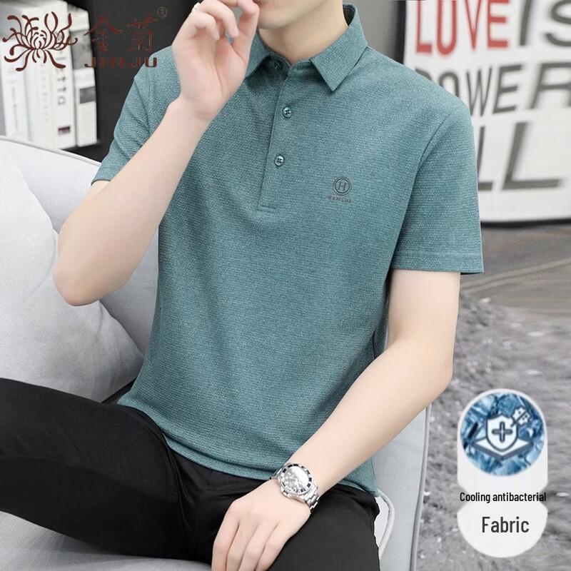 Jinjv Men s Summer Short Sleeve Polo Shirt 3XL