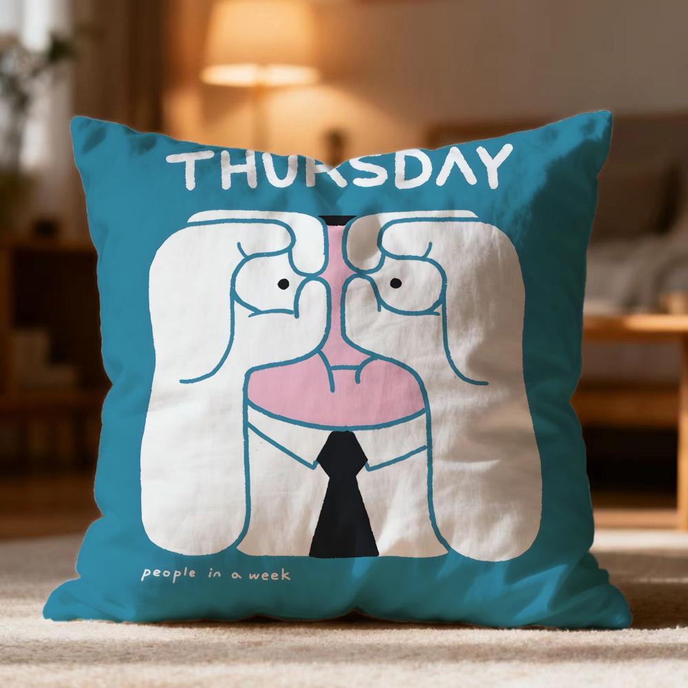 Hot People Living in a Frame Cushion Cover Soft Washable Pillow Case Multi-Scene for Couch Bed Travel Office Use