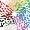 1Pcs Glitter A-Z Alphabet Letters Sticker Scrapbooking Stationery School Supplies Black/Gold/Silver/Red/Blue/Pink/Purple/Green