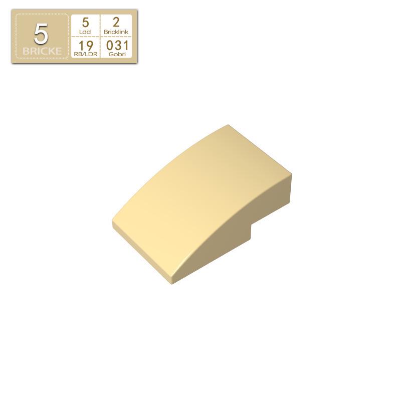 BRICKE 2x3 Curved Brick Compatible with Lego 24309 MOC DIY Building Blocks 50g (Approx. 40 pieces)