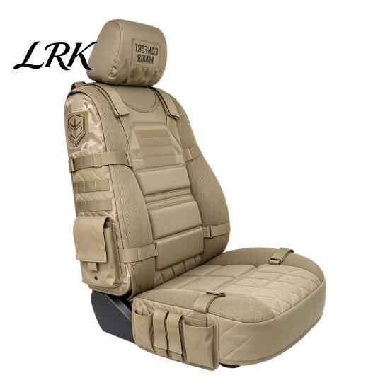 Taktische Autositzbezug Militärischer Organizer mit Mehrzweck-Taschenaufbewahrung, Robuster Auto-Sitzschoner, Universelles Offroad-Fahrzeug-Innenzubehör rotbraun