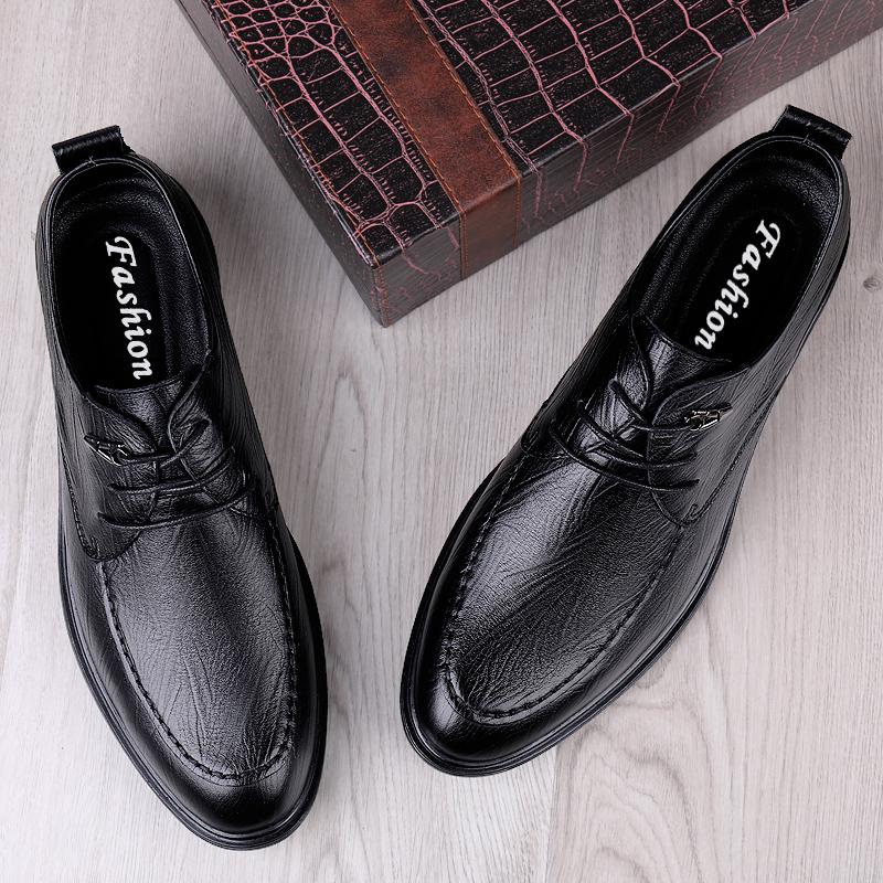 New Arrival Business Casual Shoes Men Lace Up Formal Dress Footwear Genuine Leather Male Oxford Shoes Wedding Party Derby Shoes