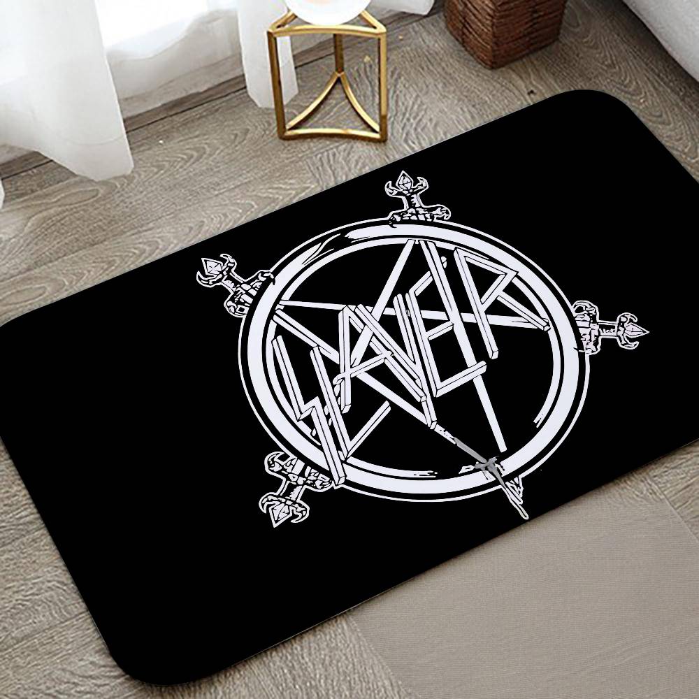 

Heavy Metal Band Slayer Carpet Bathroom Anti-slip Mat Door Mat Home Decoration Mat Entrance Door Mat Scratch-resistant Door Mat 40cm x 60cm