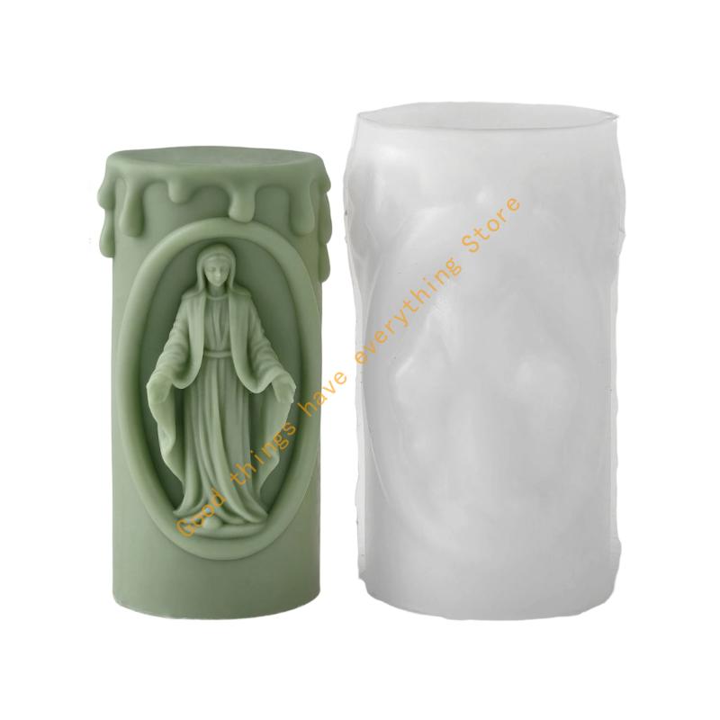 Nativity Embossed Cylinder Silicone Mould Silicone For Making Soap Chocolate Holiday Decoration 55KF