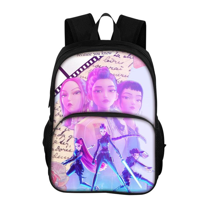 Kpop Witch Hunting Team Trendy Children's Shoulders HD Printed Large Capacity Lightweight Back Protection Student Backpack CLE