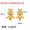 European and American stainless steel flower stud earrings fashion French light luxury high-end earrings niche sweet titanium steel stud earrings