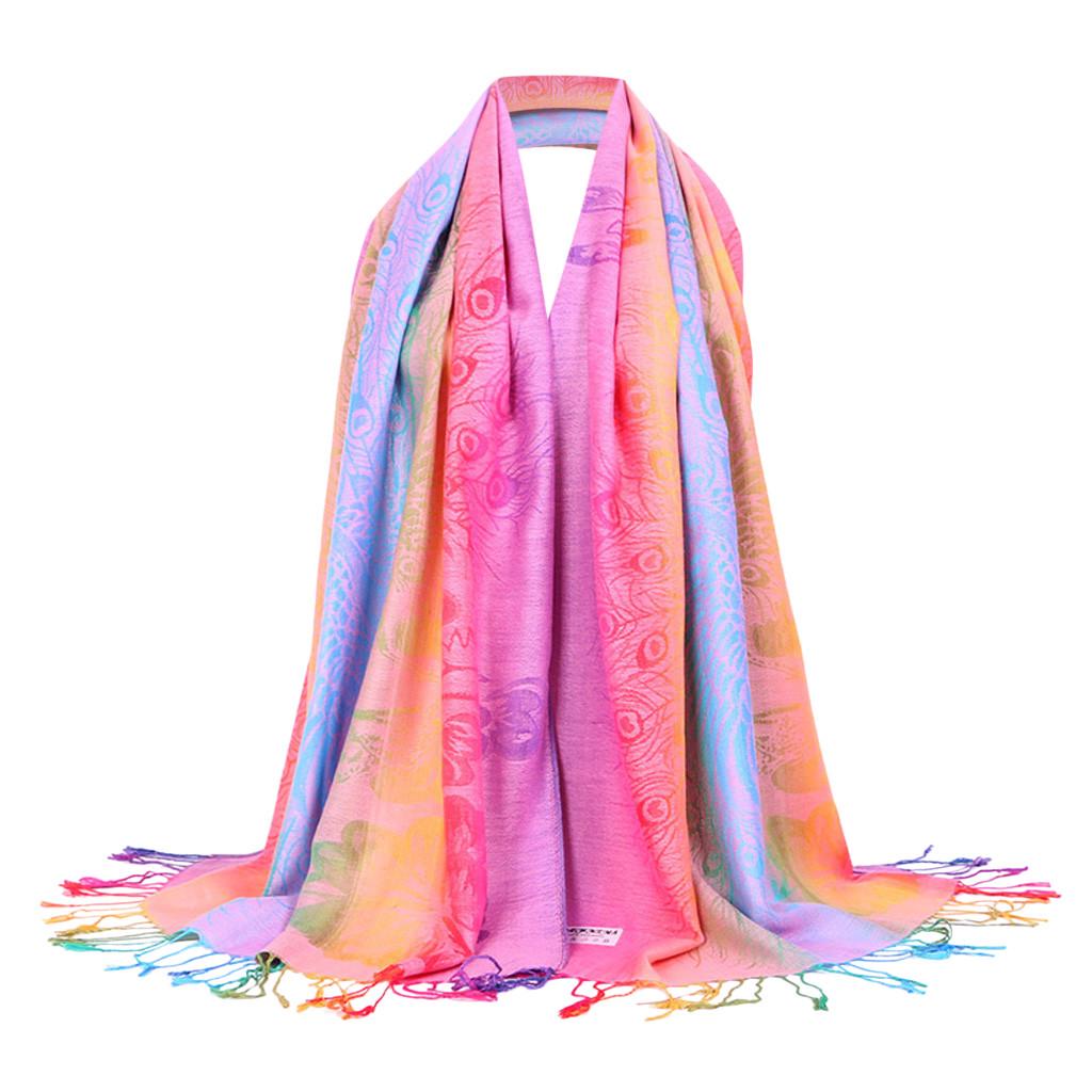 Women Lady Fashion Folk-Custom Retro Tassel Scarf Wrap Shawl Travel Scarves
