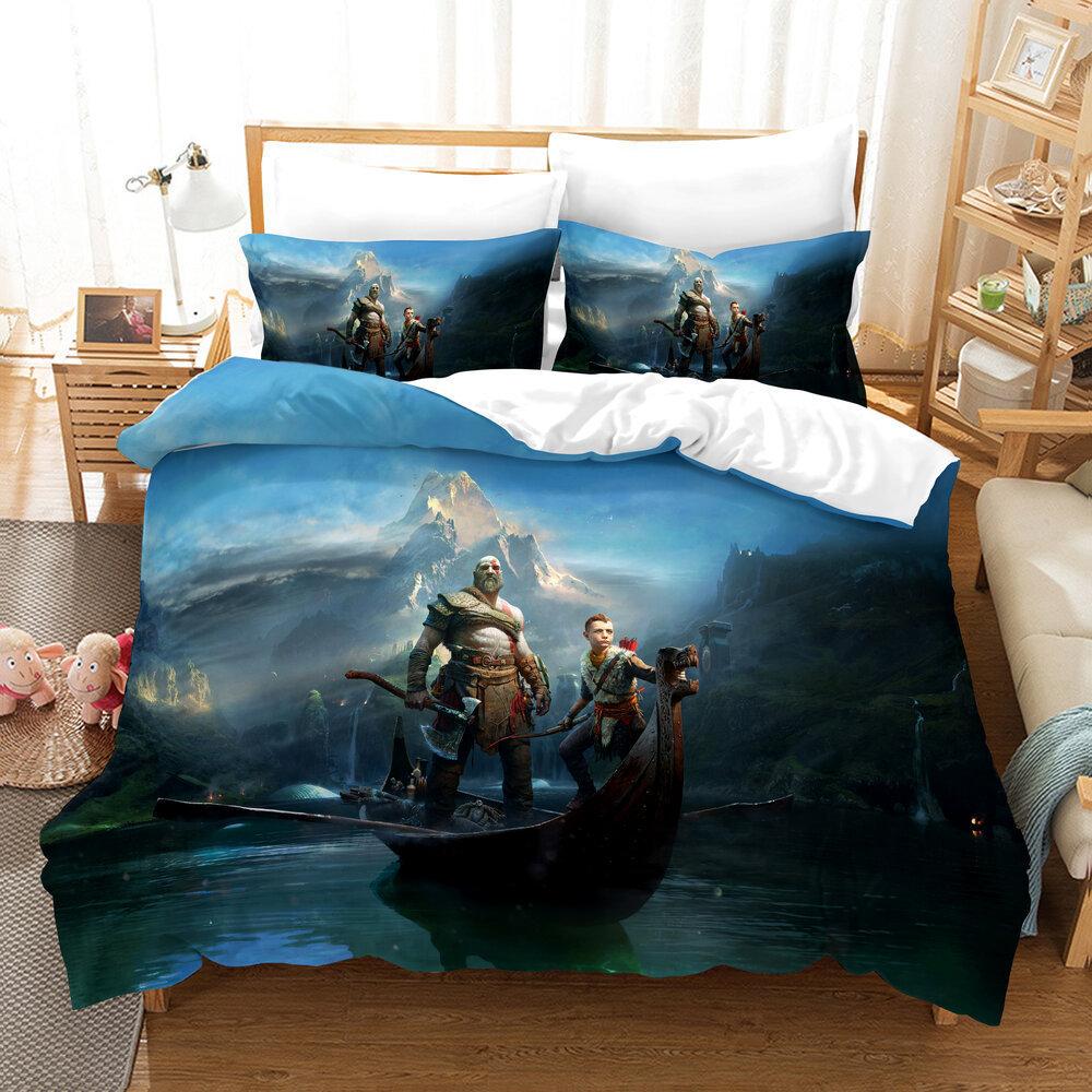Movie Game Three-Piece Quilt Cover Printing 3D Digital Printing Quilt Kit