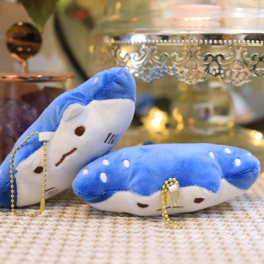 Manta Ray Plush Toy Doll Marine Animal Keychain Fur Pendant Ornament Sea Life Stuffed Kawaii Devil Ray Boyfriend Girlfriend Gift