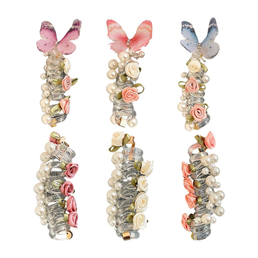 Elastic Spiral Sârmă Telefon Bentiță Legături de Păr Fluture Floare Perle Drăguț Dulce Corzi de Păr Accesorii Versatile pentru Coafură