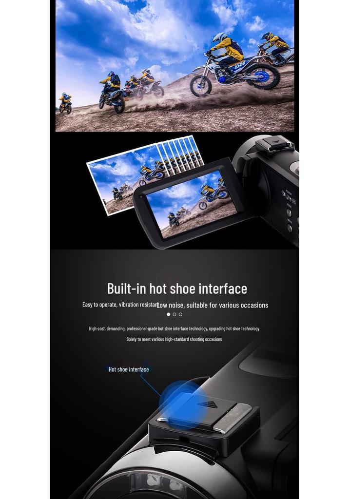 4K Digital Camcorder with WiFi Remote, 3.0-inch Touchscreen & Green Screen for Live Streaming.