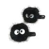 2/5Pcs Hair Clips Black Big Eyes Plush Ball Decor Hair Pins Funny Girl Hair Accessory Hair Decoration