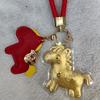 2026 Year of the Horse 999 Pure Gold Wealth Charm Keychain & Phone Pendant Gift