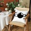 Fashion Black ball  Cushion Cover Silky Short Plush Invisible Zipper Dustproof Sofa Pillow Case for Home Decor