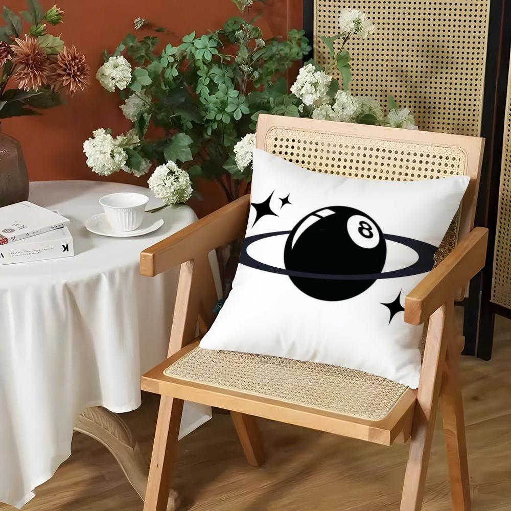Fashion Black ball Cushion Cover Silky Short Plush Invisible Zipper Dustproof Sofa Pillow Case for Home Decor