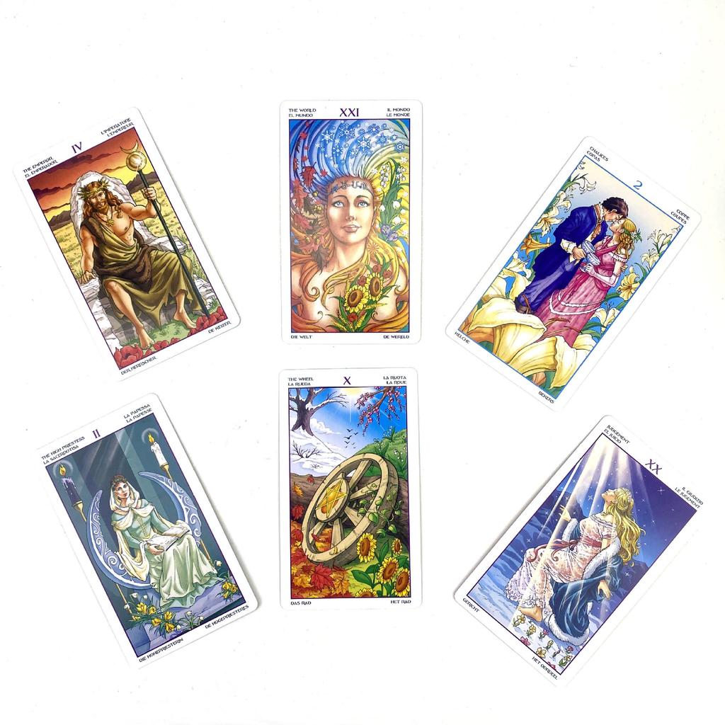 12*7cm Wheel of Year Tarot Cards with Paper Manual Board Games Deck Card