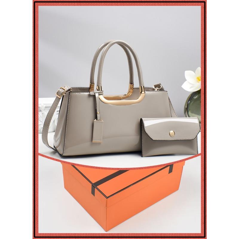 Новая простая и модная глянцевая женская сумка из лакированной кожи свадебная сумка-мессенджер женская сумка-тоут женская вечерняя сумка серый