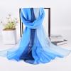 Spring/Summer New Three Color Gradient Silk Scarf 75 * 180 Georgette Long Scarf