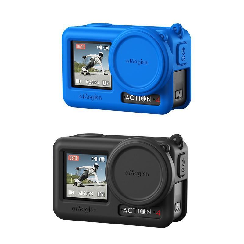 Silicone Protective Case DJI Osmo Action 4 3 Camera - Shockproof Cover In Black Or Blue