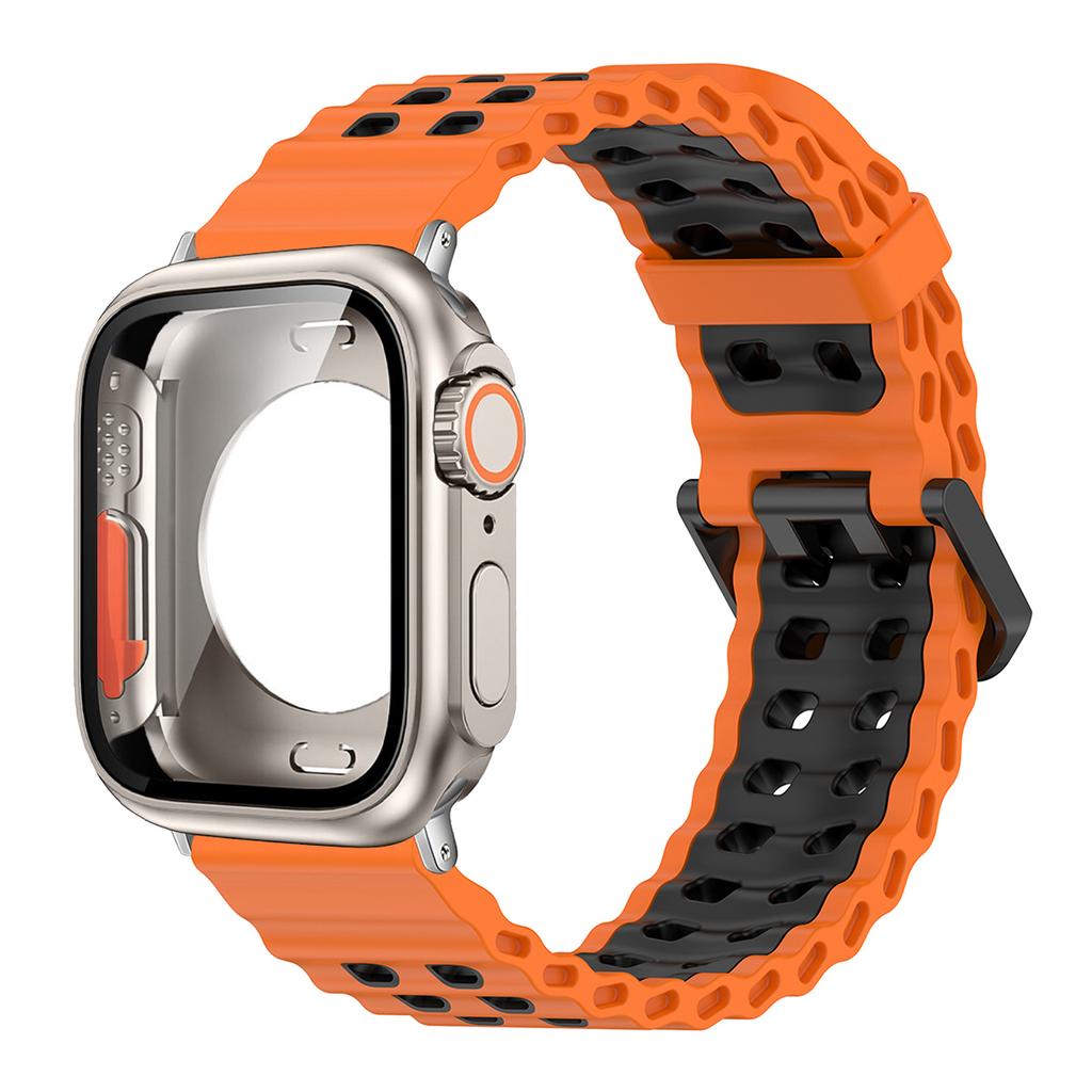 Silicone Strap+Change to Ultra Case For Apple Watch 11 10 42/46mm Protective Cover for iwatch Series 9 8 7 6 se54 40/41/44/45mm