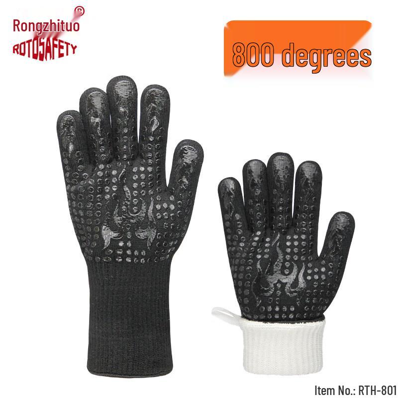 Жаропрочные перчатки Rongzhituo 800°C с силиконовыми точками