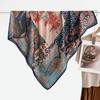 91 Retro Double-sided Velvet Large Square Scarf Women's New Spring and Autumn Foreign Style Fashion Cashew Flower Silk Scarf Neck Scarf Shawl