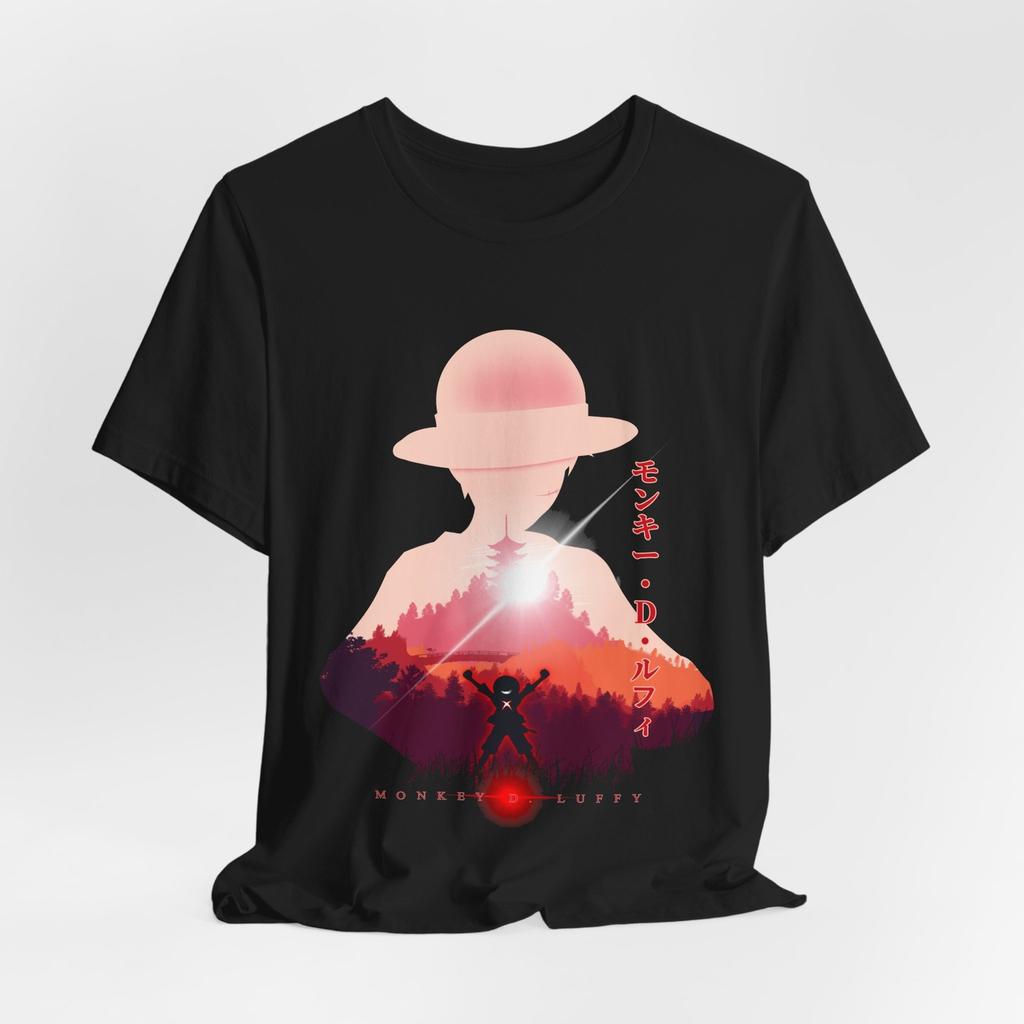Siluetové anime grafické tričko, Dárek pro milovníka mangy, Tričko s japonským kresleným filmem, Otaku