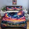 Colorful Dreamy Sky Countryside Bedding Set For Kids Luxury Gift 3Pcs Digital Print Comforter Set Soft Comfortable Breathable