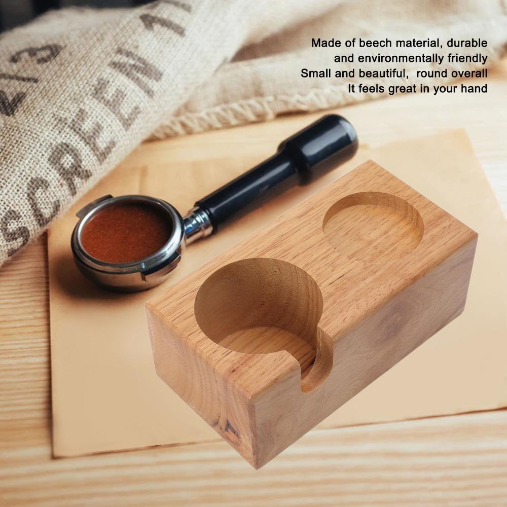 Solid Beech Wood Coffee Tamper Stand 51-58mm Compatibility Wooden Tamper Holder For Home Barista 1#