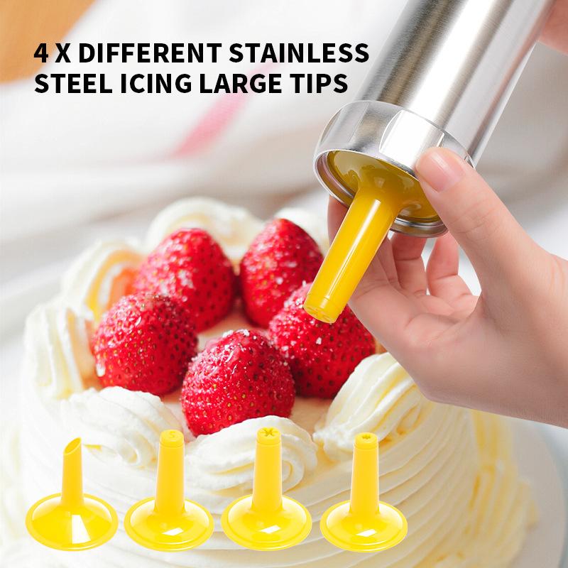 Cookies Mold Gun Baking Tools Aluminum Alloy Piping Nozzle 20 Pieces Solute Bean Squeezer Bag Set Baking