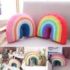 Shaped Lovely Rainbow Pillow Plush Dolls Soft Stuffed Toy Back Cushion Xmas Gift