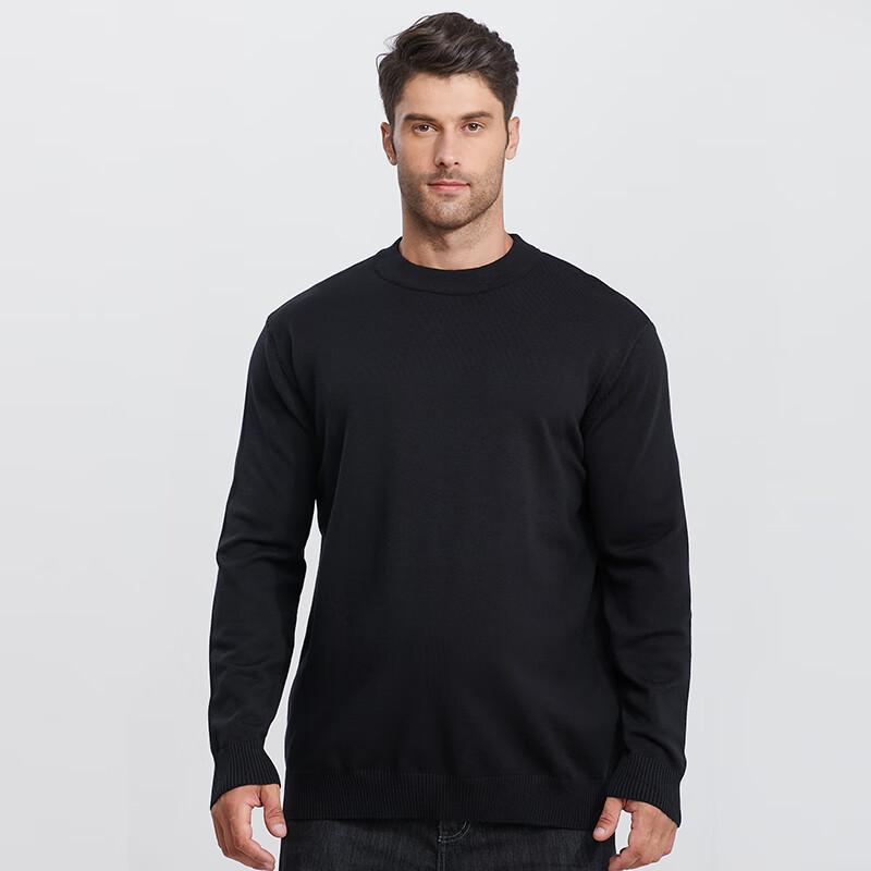 Dibenze Men's Plus Size Wool Blend Pullover Sweater