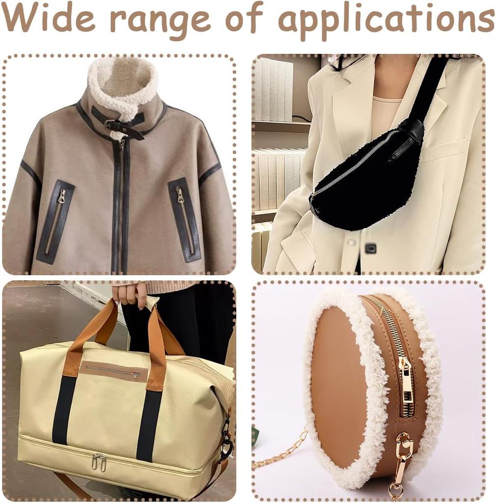 3 Synthetic Leather Zippers with Sewing Zipper Synthetic Leather Zipper with Zipper Black Sewing Zipper Cotton Zipper DIY Zipper Handbags