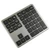 2.4G Wireless Bluetooth-compatible Digital Keyboard Mute Rechargeable Keypad 35 Keys Numpad Keyboard for IOS Android Window PC